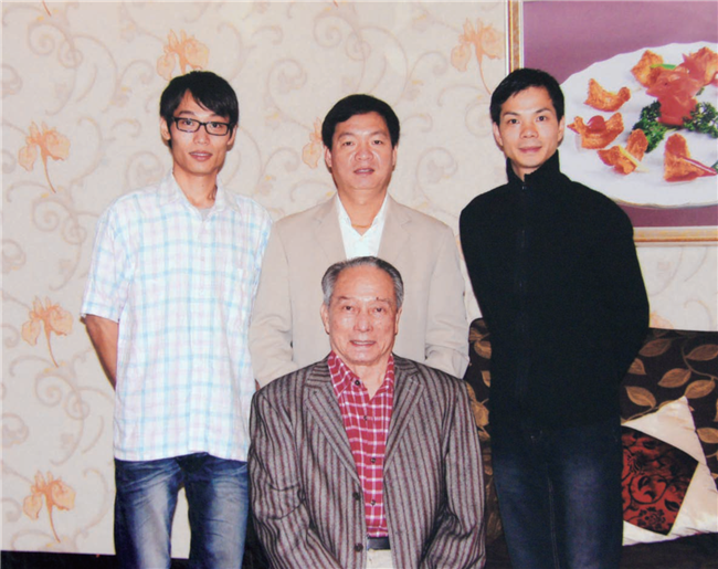 陳卓林與師傅羅家寶、師弟李江林、劉建科合影